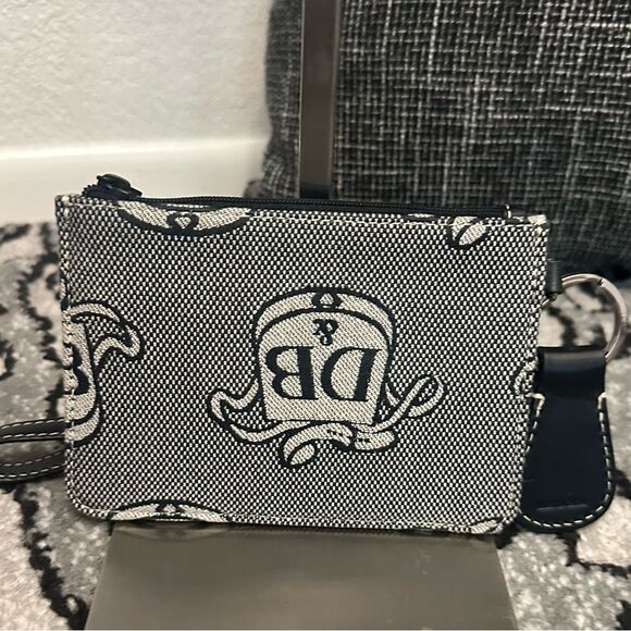 Dooney & Bourke Monogram Black and White Wristlet - Picture 3 of 6